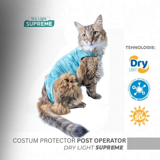 Haina Postoperatorie pentru Pisici DRY LIGHT SUPREME CAT Verde nr. 0 (1,7–2,3 kg), Pet Med